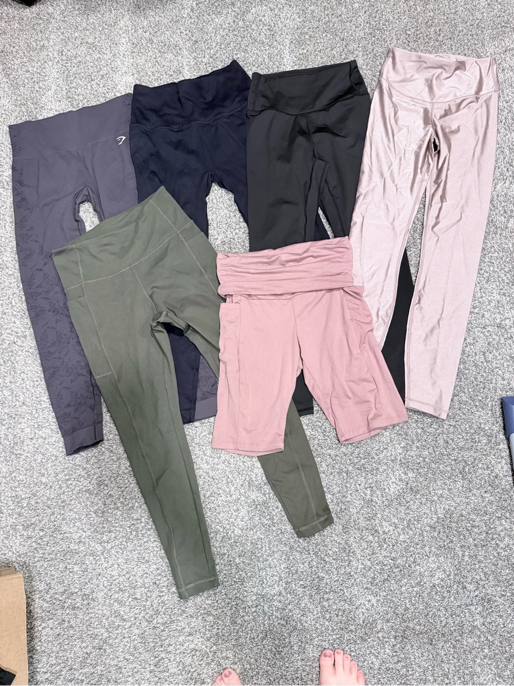 Bundle of Women’s Leggings and one Active Shorts - Assorted Colors & Brands